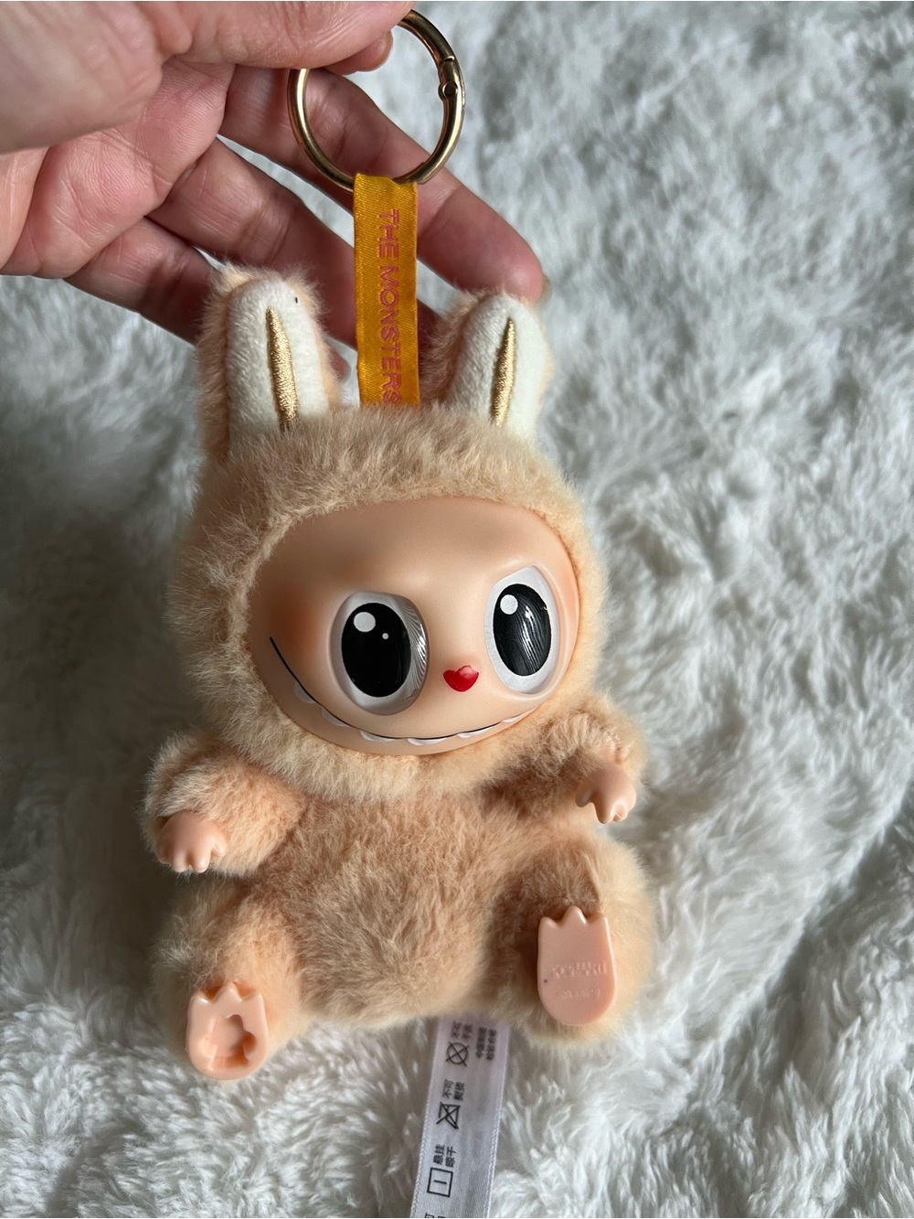 Pop  Mart The Monsters Labubu Beige Plush Pendant Keychain – No Box